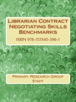 cover image of Librarian Contract Negotiating Skills Benchmarks